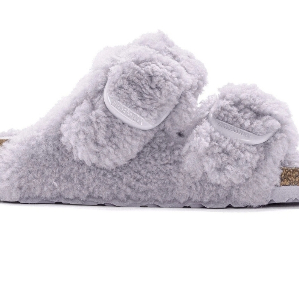Birkenstock| Arizona Big Buckle Purple Shearling Fuzzy/Fur Sandals Size38
